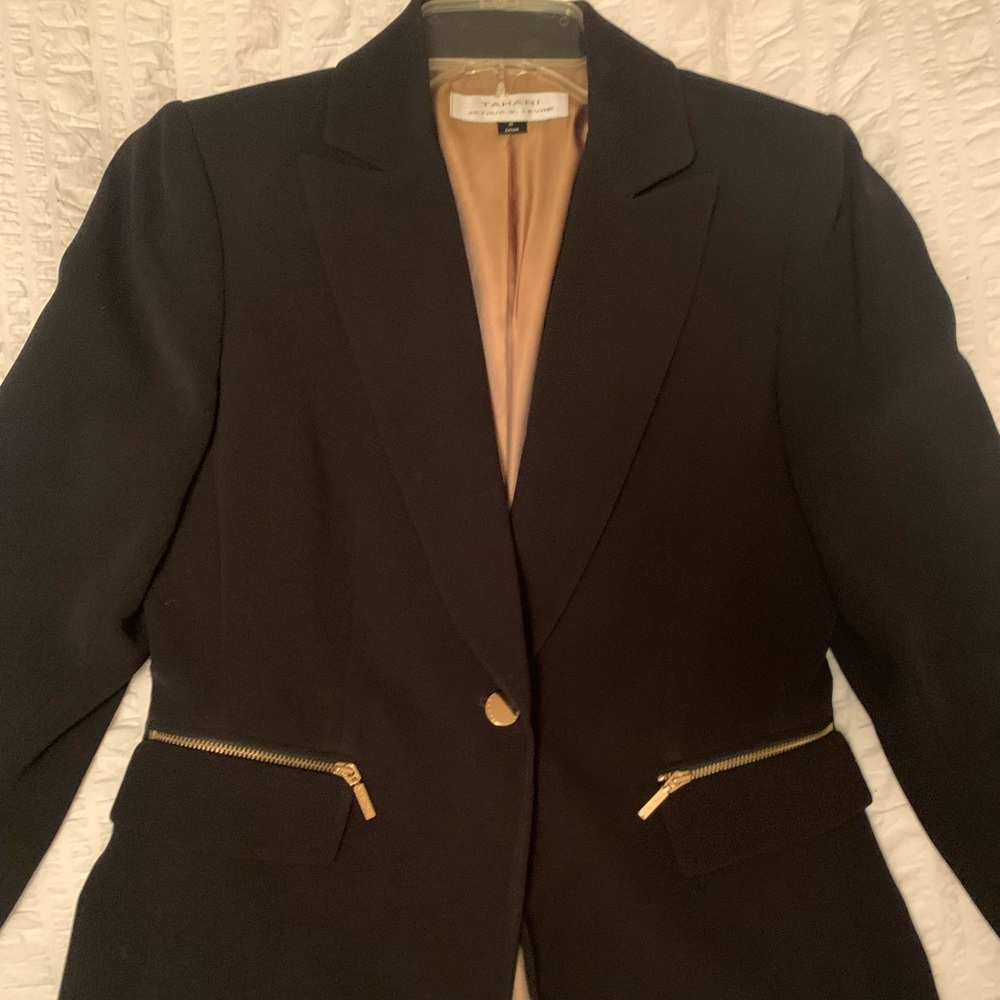 Black and gold Tahari pant suit